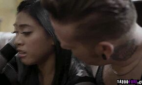 Asian teen fucked doggystyle hard