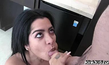 Lia lopez spies on me in the shower, then we fuck passionately.