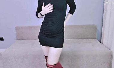 Mavis Dracula teases with her tight pussy and ass, letting you cum on her face