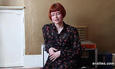 Omg, I’m so nervous filming my first solo vid as a hot redhead!