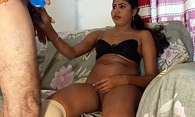 Desi couple pounds hard with big cock in intense pussy fuck