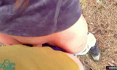 Pleeeeease Cum Deep Inside Me, I’m Begging for It Outdoors!