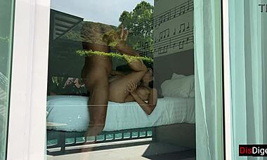 Yo, caught a couple banging in a hotel room. Wild stuff! 👀