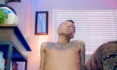 Adorable Twink Spanks Tight Ass with Dildo