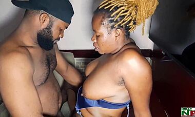 Hot Ebony Ladygold Stars with Nigerian Krissyjoh Chris in Action