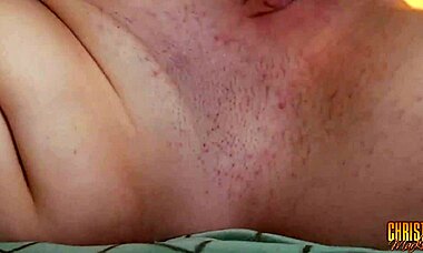 i’m christy marks, playing with my toy in bed