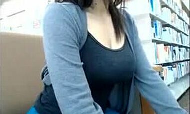 Watch This Latina Slut Fuck Her Pussy With A Toy In The Library!