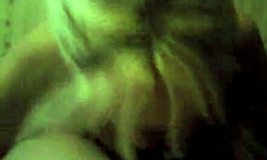 in this pov scene, the blond milf beauty eagerly sucks a big fat cock