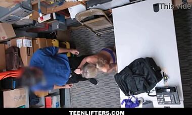 teenlifters - skinny blonde employee caught shoplifting sex with officer after agreement for no cops - emma hix