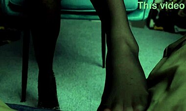 Eva, sexy boss, fucked by subordinate with buttplug and condom