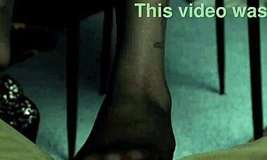 Eva, sexy boss, fucked by subordinate with buttplug and condom