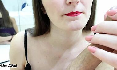 Blowjob Red Lips Cum