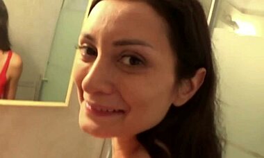 Jealous boyfriend gives me his hard cock before i go out with my friends