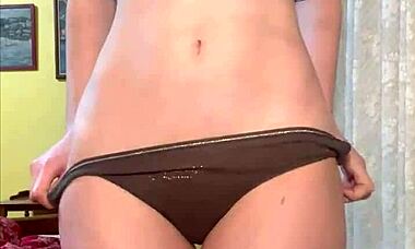 in this solo scene, a cute skinny teen named maiskii starts with fingering her wet pussy, then switches to dildo fucking for intense masturbation