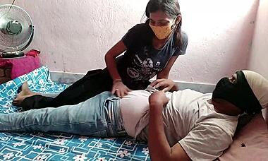 xxx threesome with step sister and best friend, so hot! 🔥