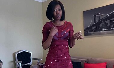 hot ebony teen model in swimsuit teases big cock producer during audition