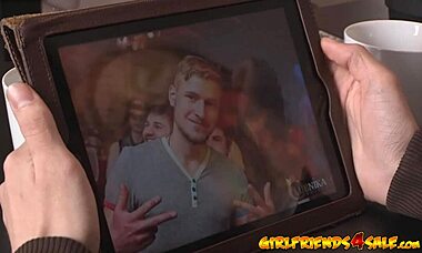 Cuckold Boyfriend Allows Gorgeous Teen Girlfriend To Receive Cumshot.