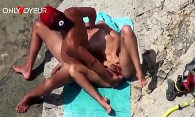 Beach Voyeur Catches Super Horny Teen Getting Off On Nude Beach