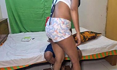 Beautiful Stepsister Receives Creampie in Powerful Doggystyle Sex with Hanif and Adori