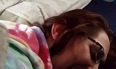 husband fingers my tight nerdy pussy... oops