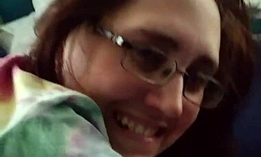 husband fingers my tight nerdy pussy... oops