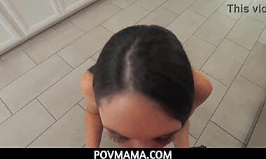 My wet big ass stepmom Ashley Wolf is suckin and ridin my big hard dick in this POV scene, but I can't beleive how good it feels.