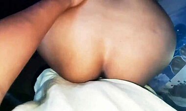 homemade peasant stepmom enjoys intimate ass moment with milk filling