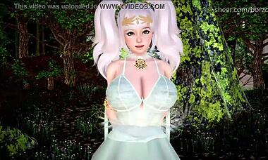 Přítel tvrdě šuká přítelkyni poté, co touží po jeho obrovském ptákovi v mytickém sídle