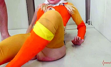 Blonde Slut Loves Gaping Anal with Rimjob and Blowjob