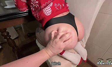 Heartfelt Pov Creampie with Stepmom in Kitchen