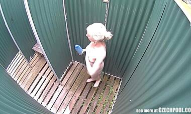 This blonde milf has no clue about my spy camera