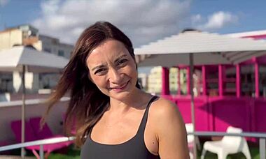 milf takes me to her hotel room gives me a footjob and the blowjob of my life