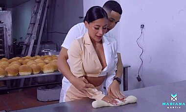 The baker filled my ass with cum, thanks Mariana Martix.