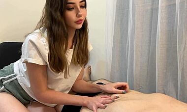 Tomorrow I Have An Exam To Be A Masseuse So Today I Practice With My 47-Year-Old Stepdad, Ending With Hard Fucking In Spanish