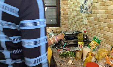 In the kitchen, husband delivers a hardcore pounding to his wife. It’s pure intensity!