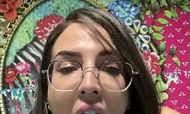 A hot compilation of a brunette masturbating with different dildos