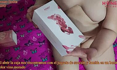 Wow, I'm Licking My Holes With The Scioness Toy From Honey Play Box!