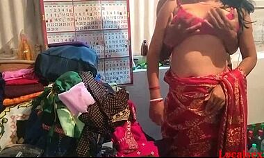 Indian bride crazy fucks husband in saree with big ass orgasm