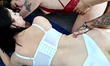 damn, we split our wives’ tight holes in a wild foursome facial!