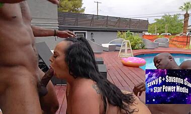 poolside pussy pounding, shauna drilled hard by huge bbcs