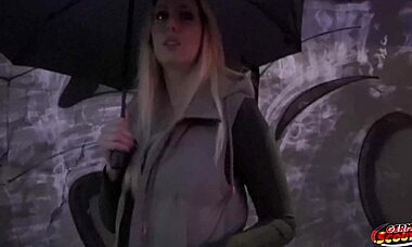 German scout picks up Marie Cherie for wet doggystyle casting fuck in Berlin