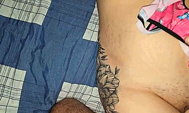 I’m just rubbing my stepdaughter’s pussy innocently, and my cock slips in with desire! 😳