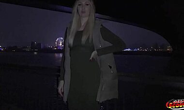 German scout picks up Marie Cherie for wet doggystyle casting fuck in Berlin