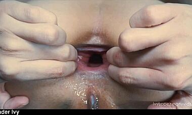 anal play with apple, teen 18+ gape in hardcore fetish! 🍎