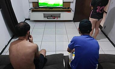 ugh, my husband lost bet, had to hook up with his friend in front of him