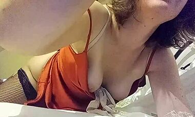 Clothed White Slut In Satin Panties Fucks Doggy POV With Dirty French Talk Rimming