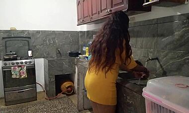 I Remove The Bait From My Stepbrothers Penis In The Kitchen I Gave Him A Luxurious Homemade Blowjob