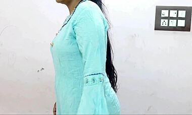 Haryanvi stepmom shares hotel bed with stepson in intense fucking