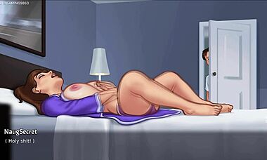 I caught my stepmom masturbating in bed