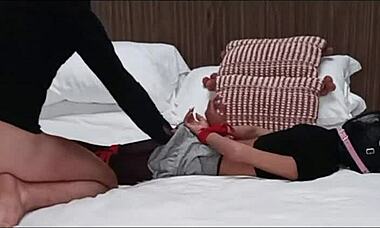 preview platform heels and pantyhose fucking and sucking bondage action ball gag dildo real orgasm cumshot